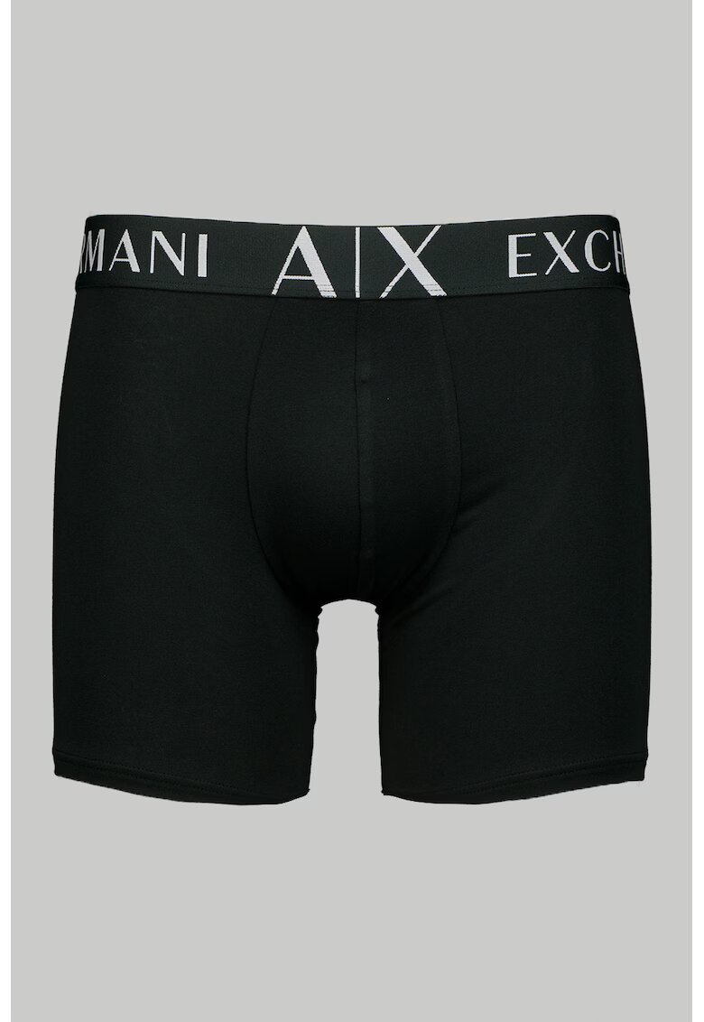 Armani Exchange Boxeri cu banda logo in talie - Verde inchis