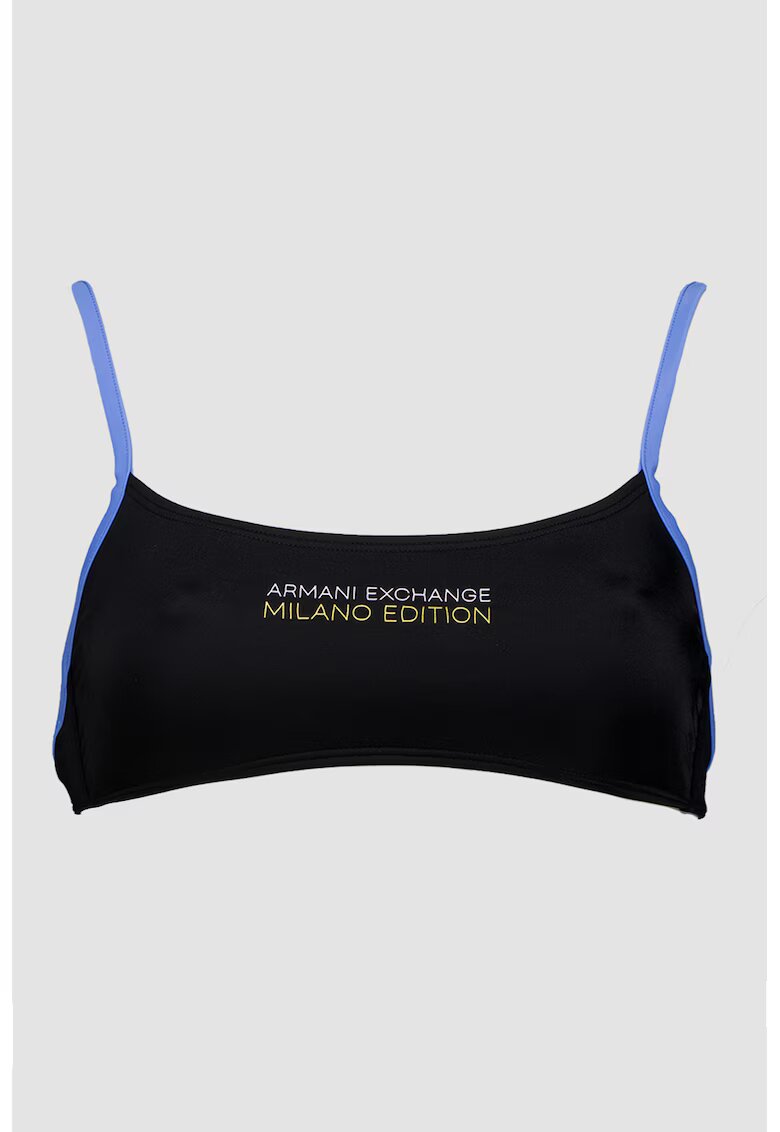 Armani Exchange Bustiera de baie cu logo - Negru/Albastru