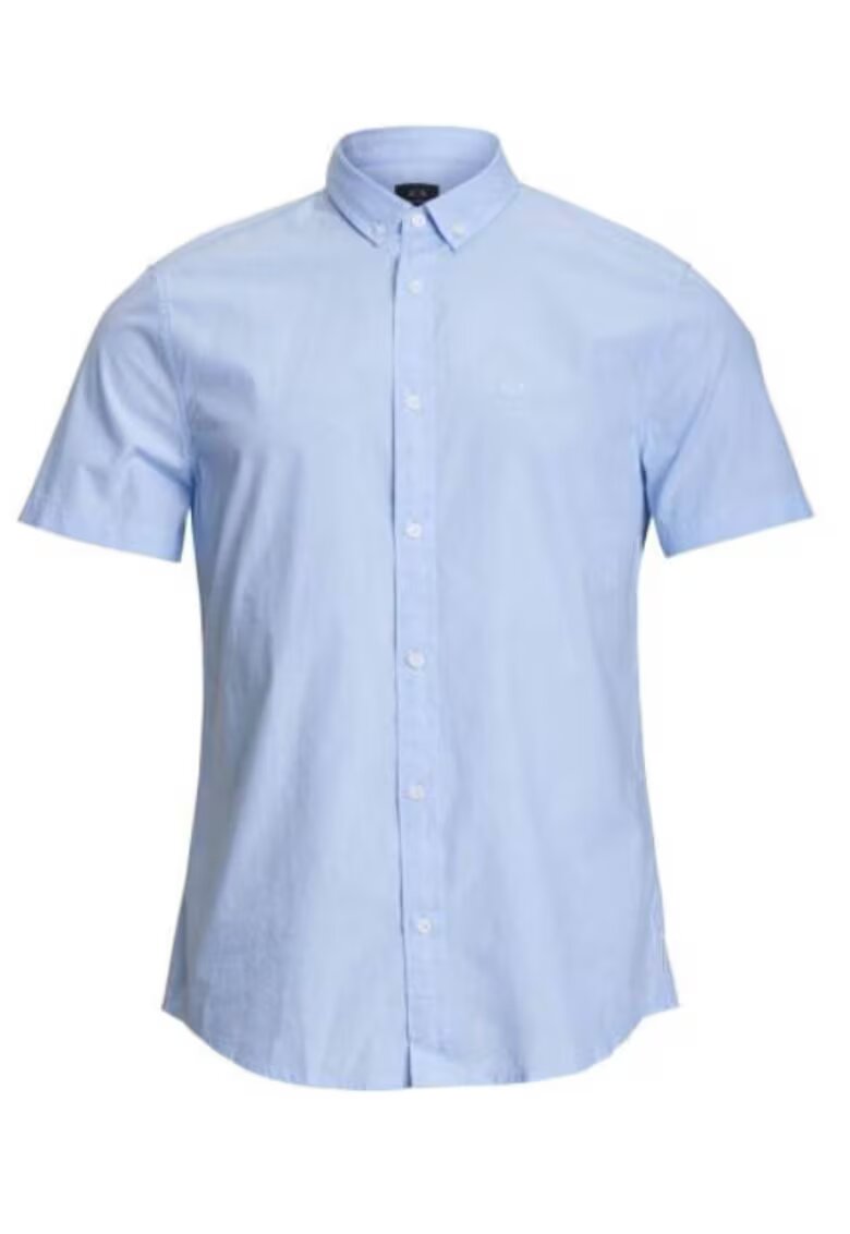 Armani Exchange Camasa barbati in nuanta albastru - Albastru pastel