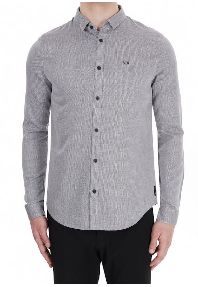 Armani Exchange Camasa din bumbac cu maneca lunga