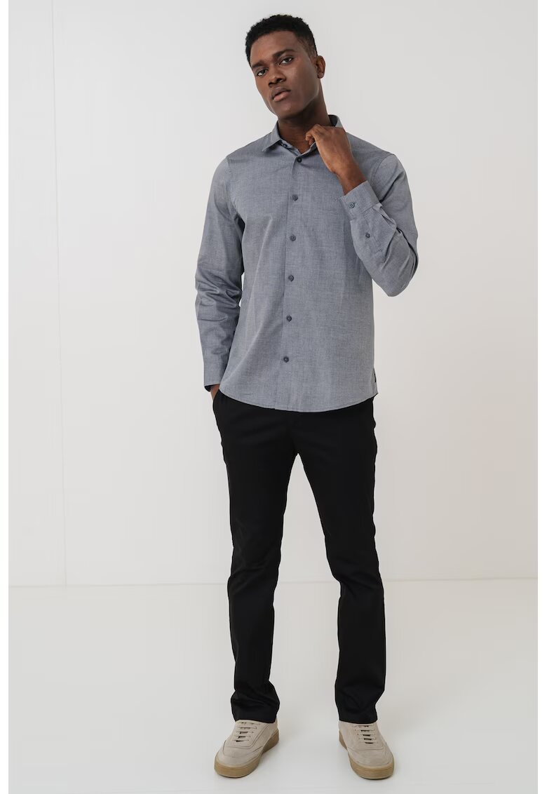 Armani Exchange Camasa regular-fit cu guler clasic - Negru/Gri deschis