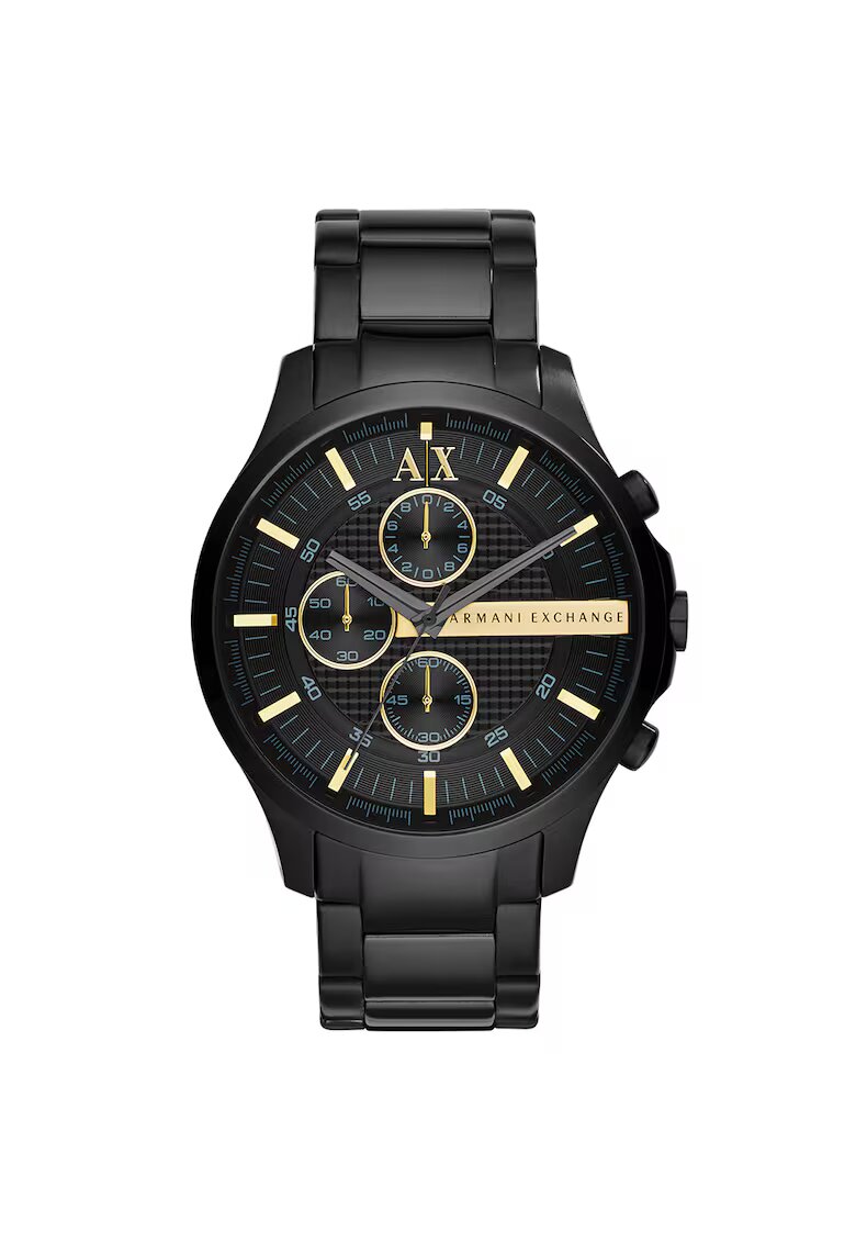 Armani Exchange Ceas cronograf din otel inoxidabil Hampton - Negru