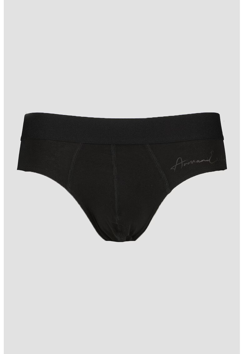 Armani Exchange Chiloti de bumbac cu imprimeu logo - Negru