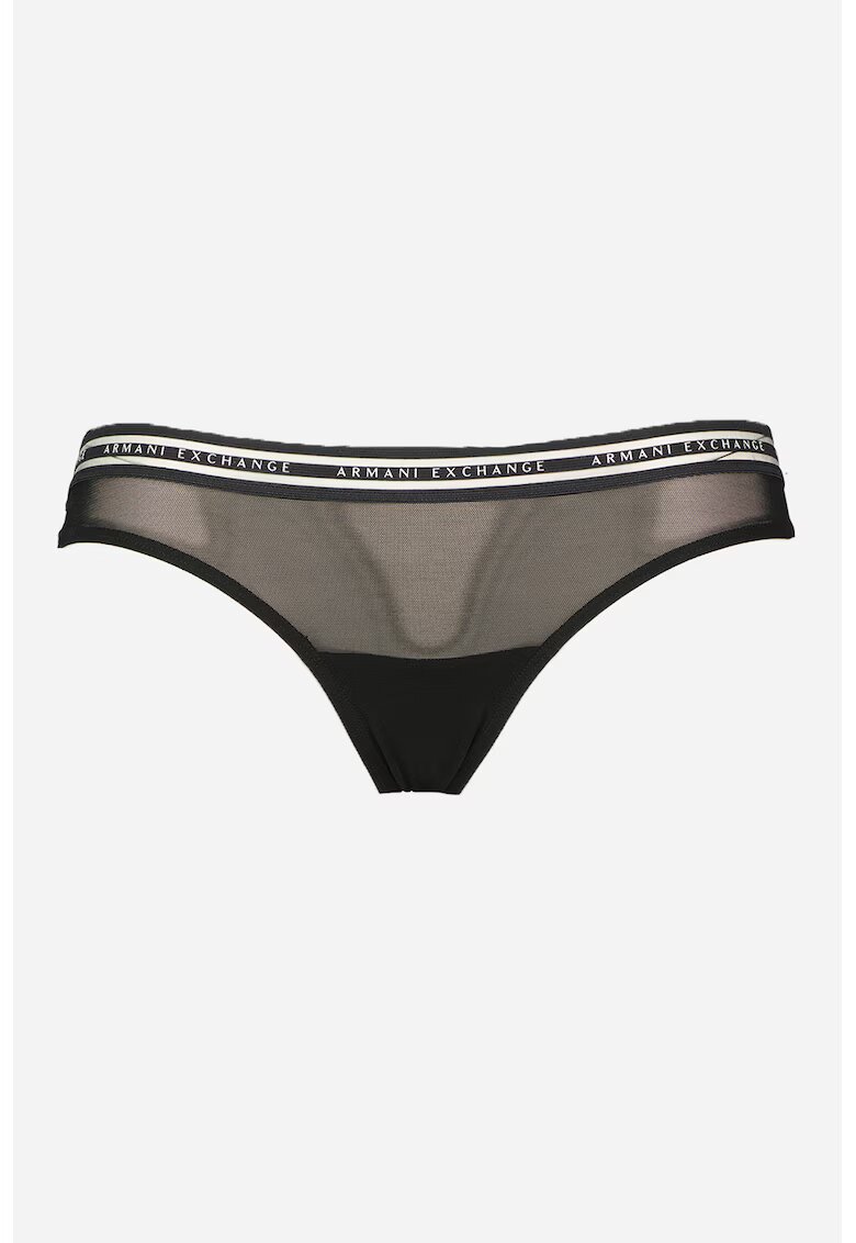 Armani Exchange Chiloti de plasa cu banda logo in talie - Negru