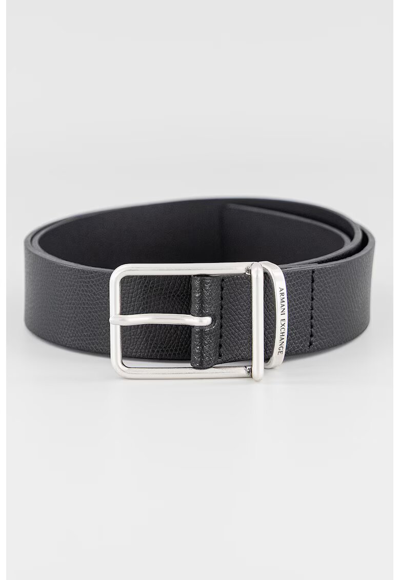 Armani Exchange Curea de piele cu logo - Negru