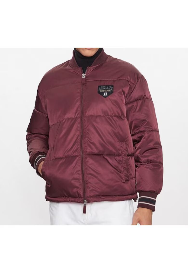 Armani Exchange Geaca barbati - Poliester - Visiniu - Visiniu