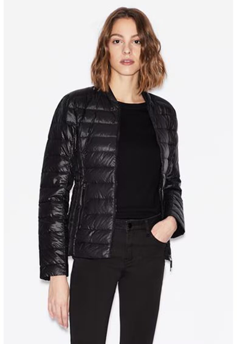 Armani Exchange Geaca matlasata cu vatelina - Negru