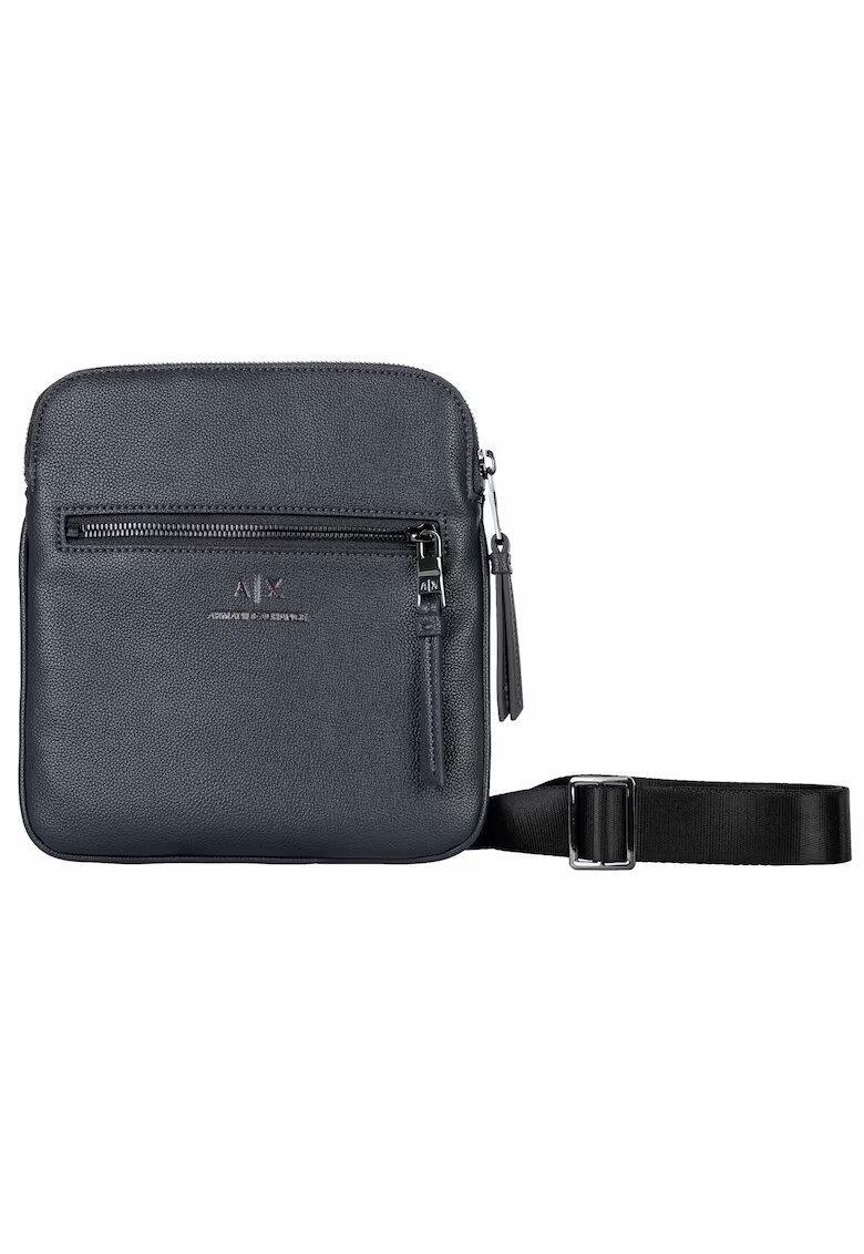 Armani Exchange Geanta crossbody de piele ecologica - Gri carbune
