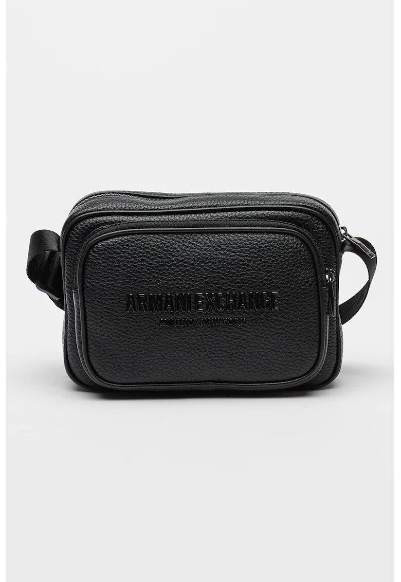 Armani Exchange Geanta crossbody din piele ecologica - Negru