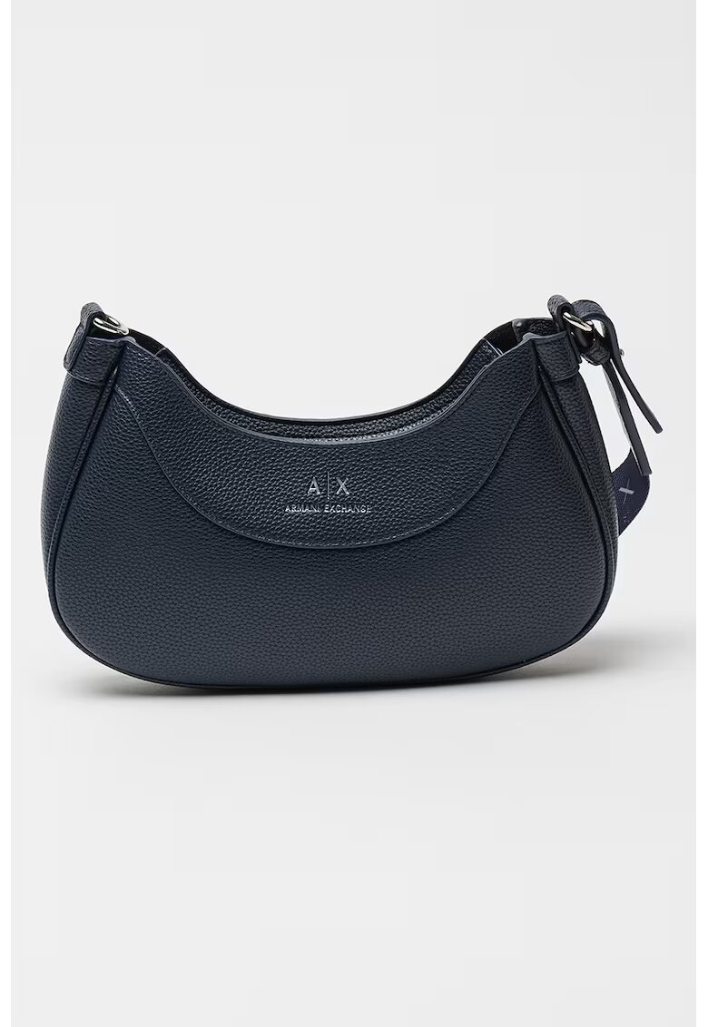 Armani Exchange Geanta de piele ecologica cu bareta de umar Wave - Bleumarin