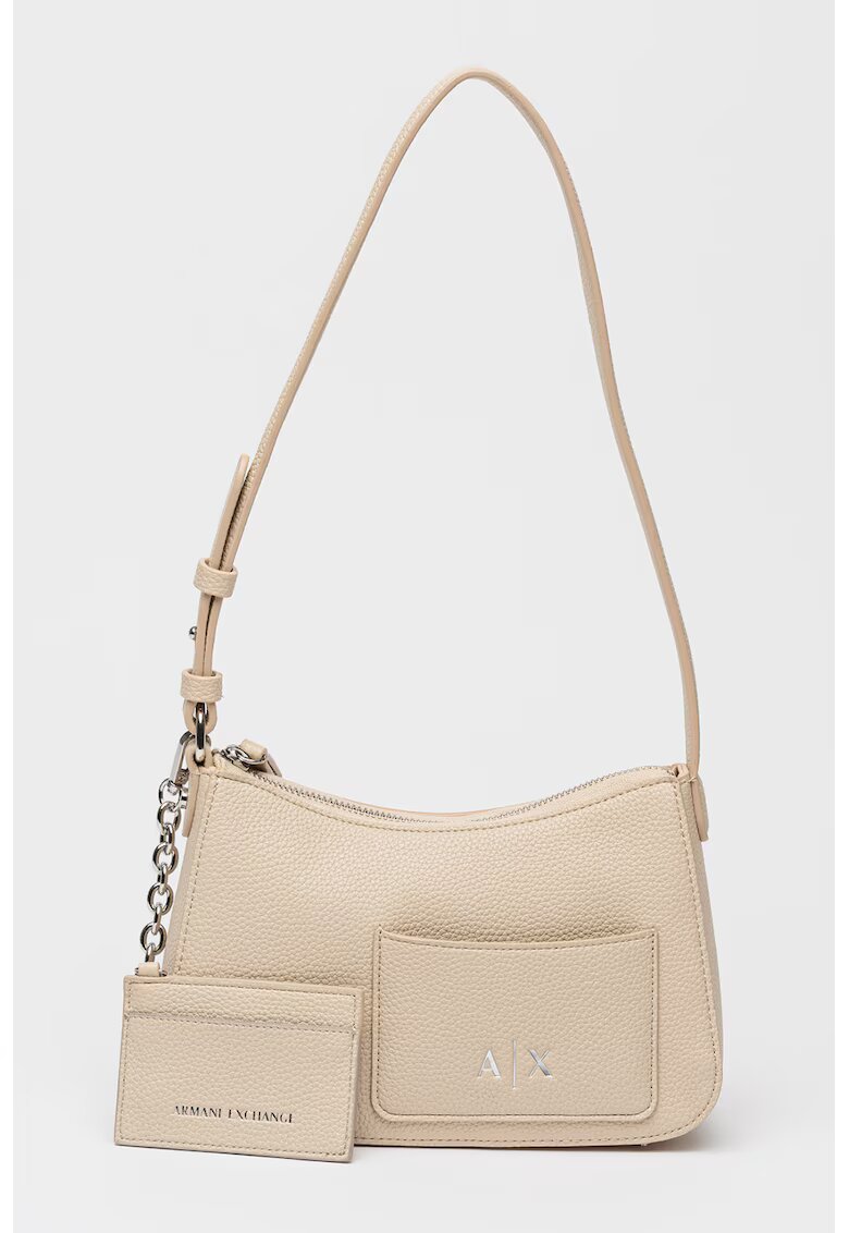 Armani Exchange Geanta de umar cu etui detasabil - Bej deschis