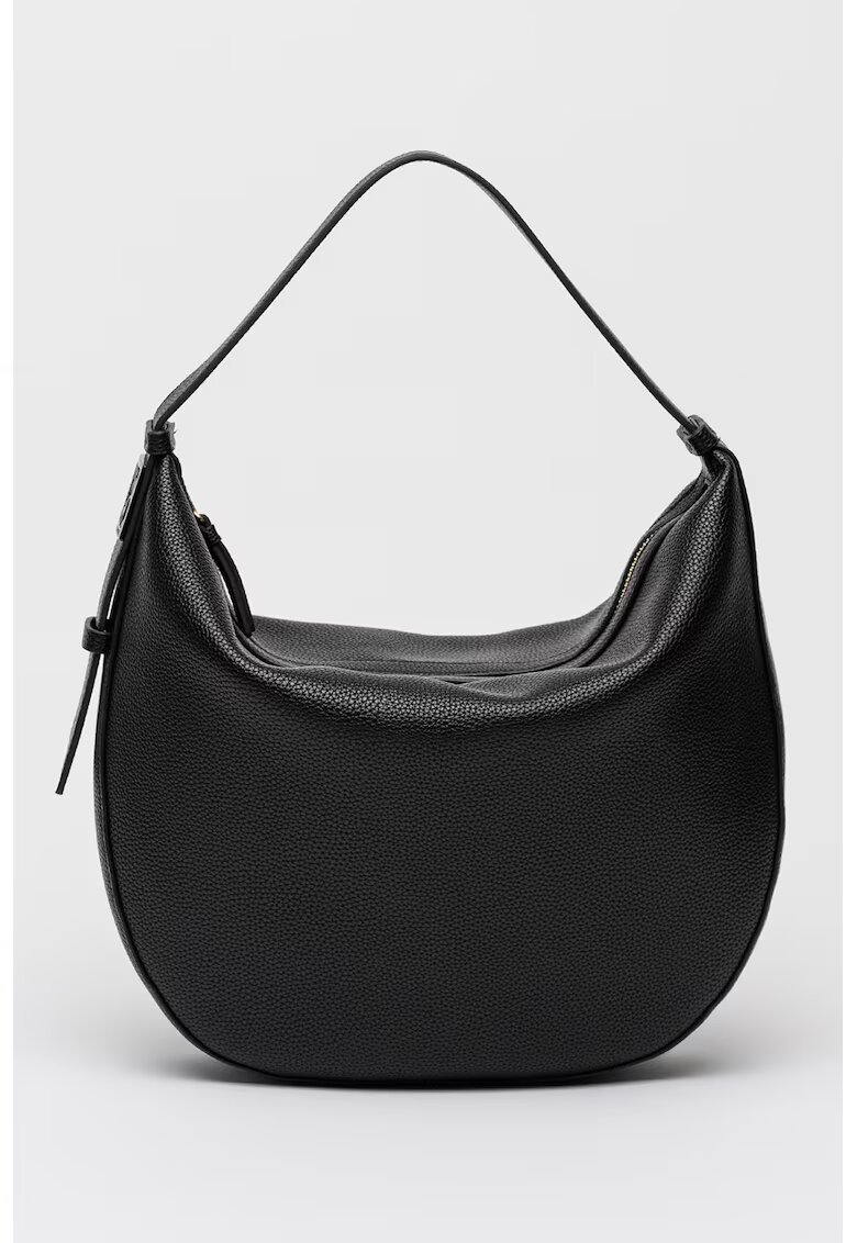 Armani Exchange Geanta semirotunda de piele ecologica - Negru