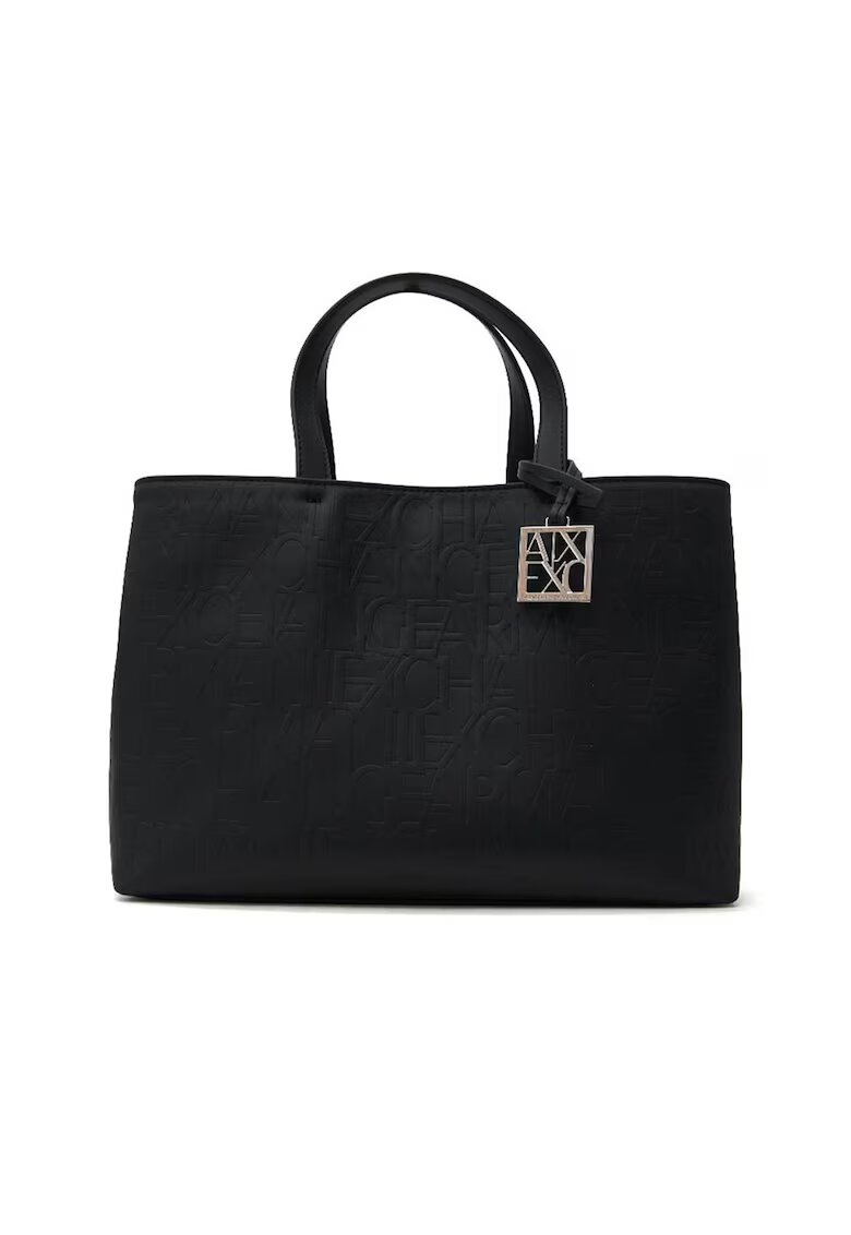 Armani Exchange Geanta tote cu imprimeu logo - Negru