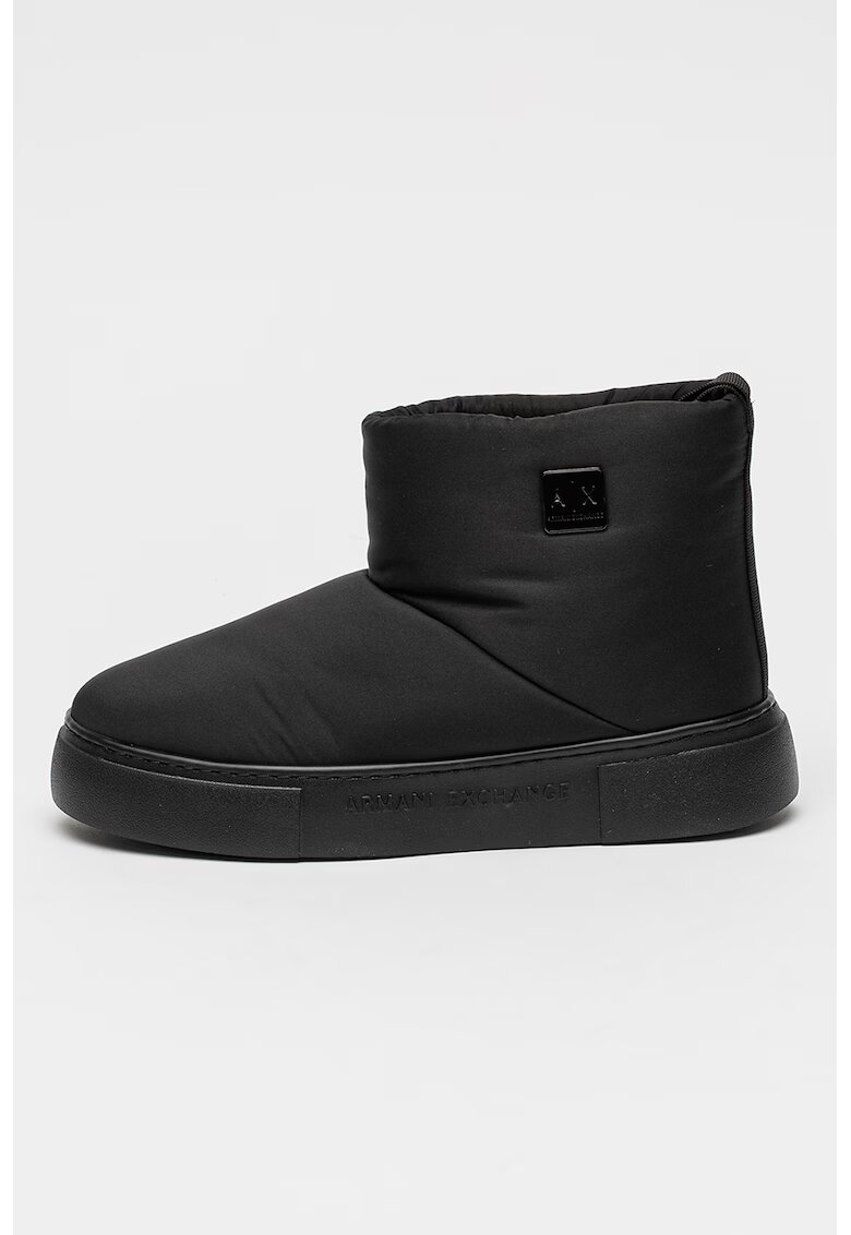 Armani Exchange Ghete slip-on cu talpa plata - Negru