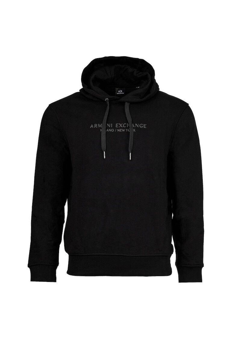 Armani Exchange Hanorac cu imprimeu logo - Negru