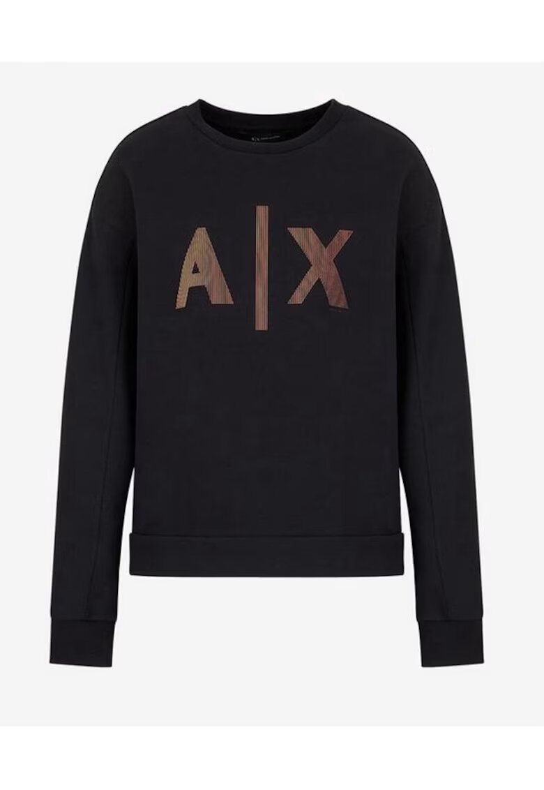 Armani Exchange Hanorac pentru Bumbac/Poliester - Negru - Negru