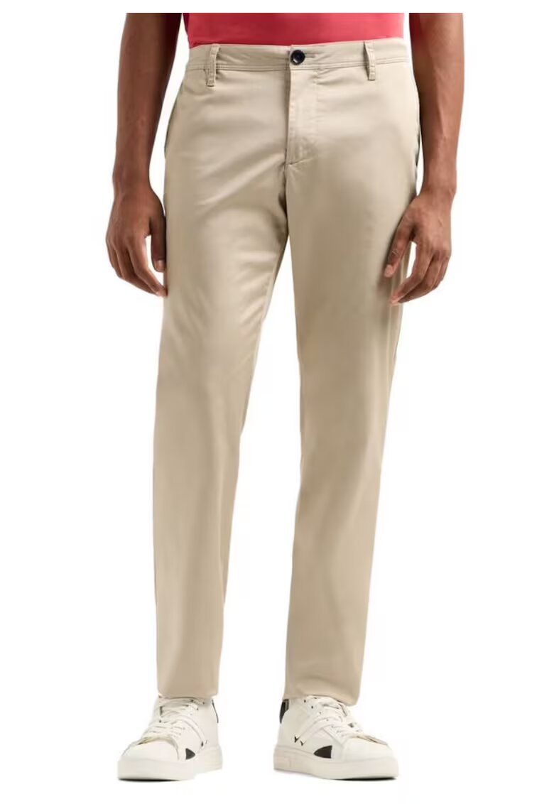 Armani Exchange Pantaloni chino cu talie medie
