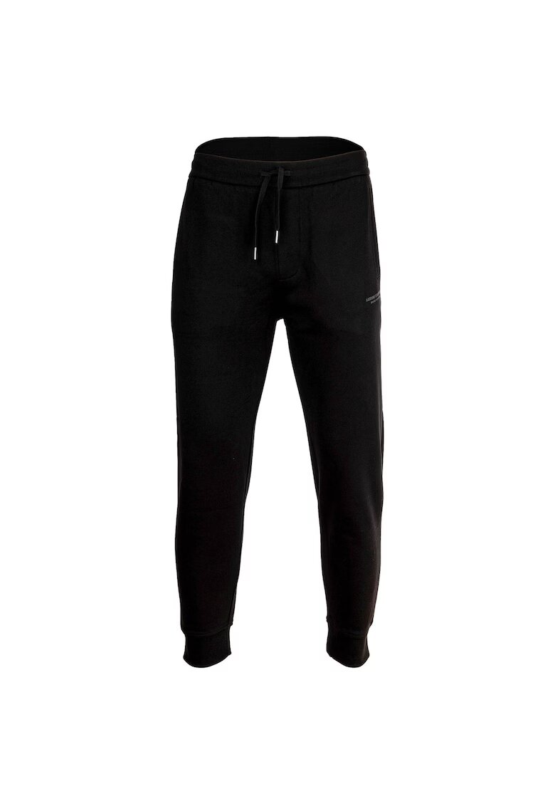 Armani Exchange Pantaloni de trening cu snur de ajustare - Negru