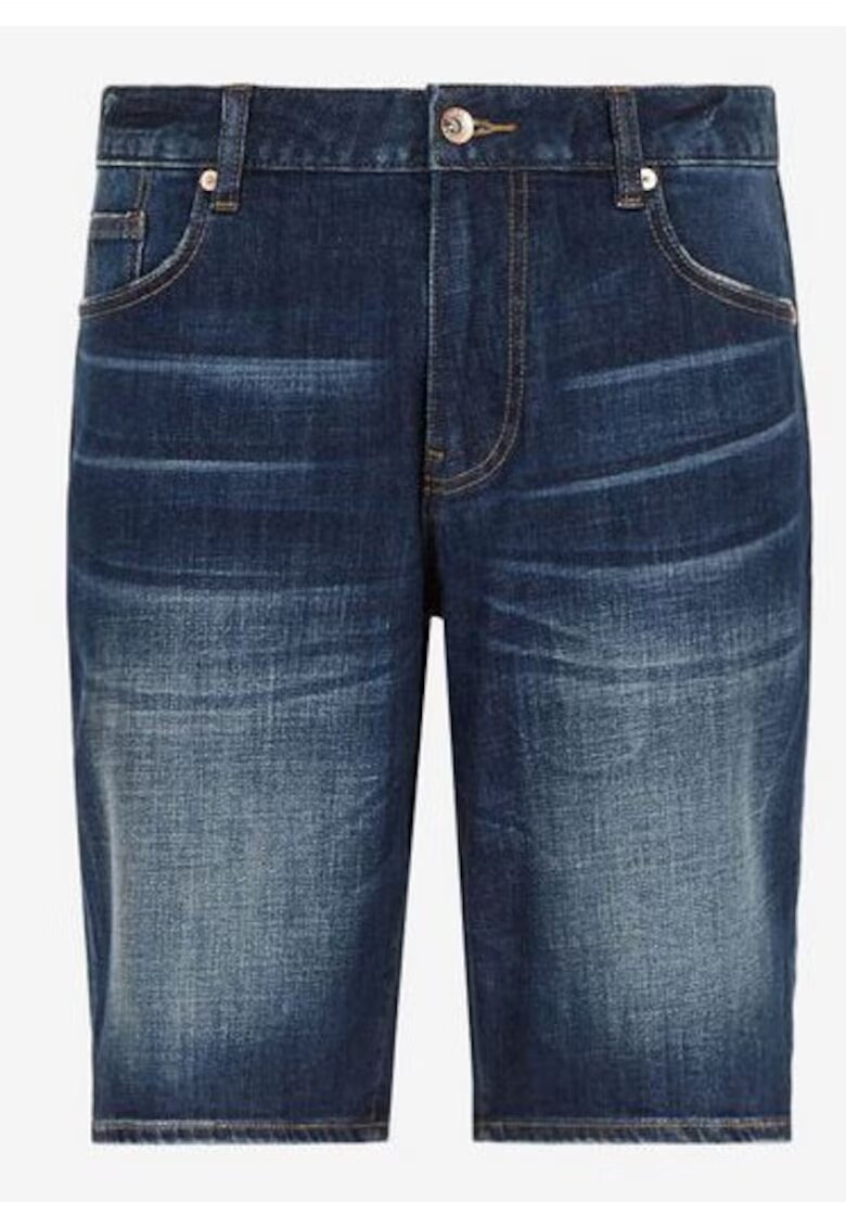 Armani Exchange Pantaloni Scurti Din Denim Cu Talie Medie