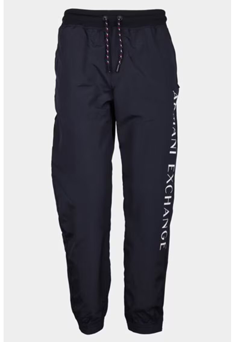 Armani Exchange Pantaloni sport cu imprimeu logo - Bleumarin