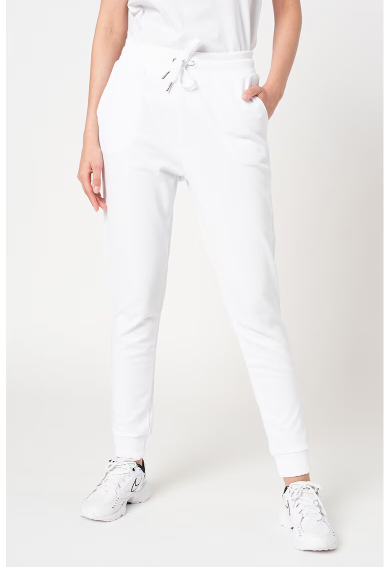 Armani Exchange Pantaloni sport cu snur in talie - Alb