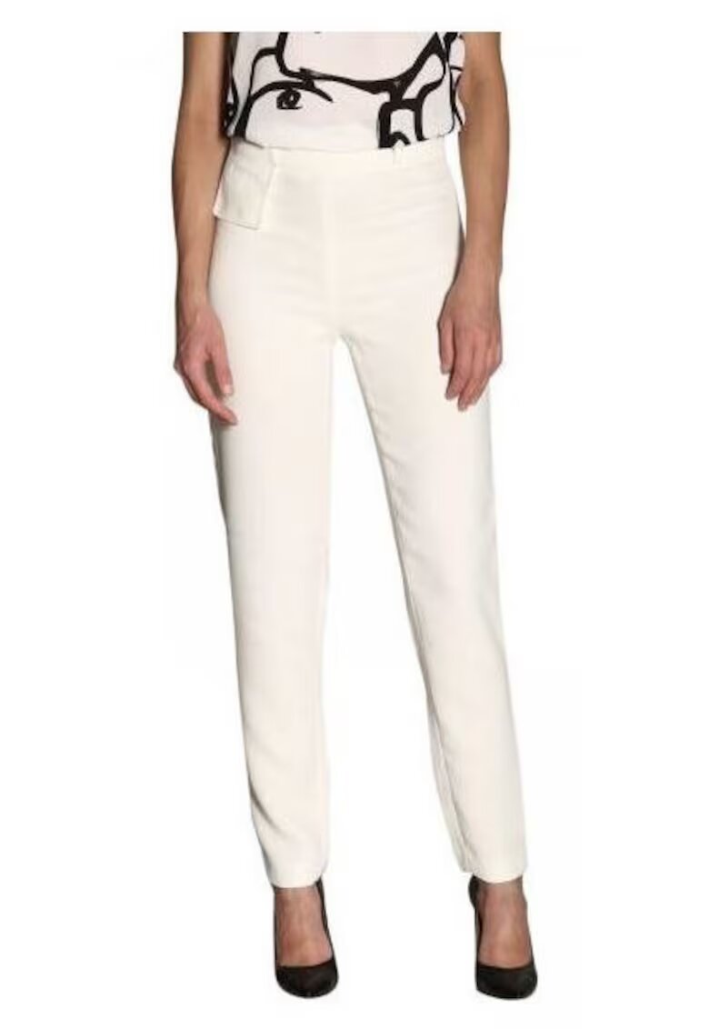Armani Exchange Pantaloni uni slim fit cu talie inalta