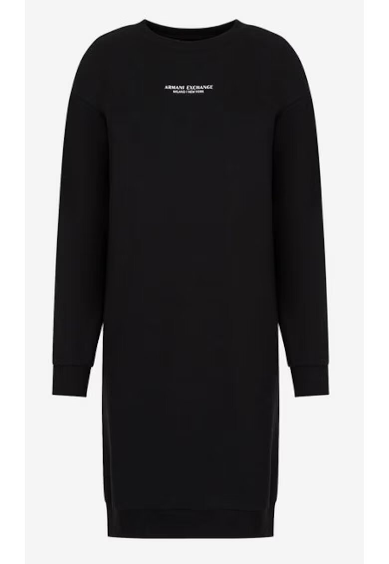 Armani Exchange Rochie din ameste de bumbac cu detaliu logo -
