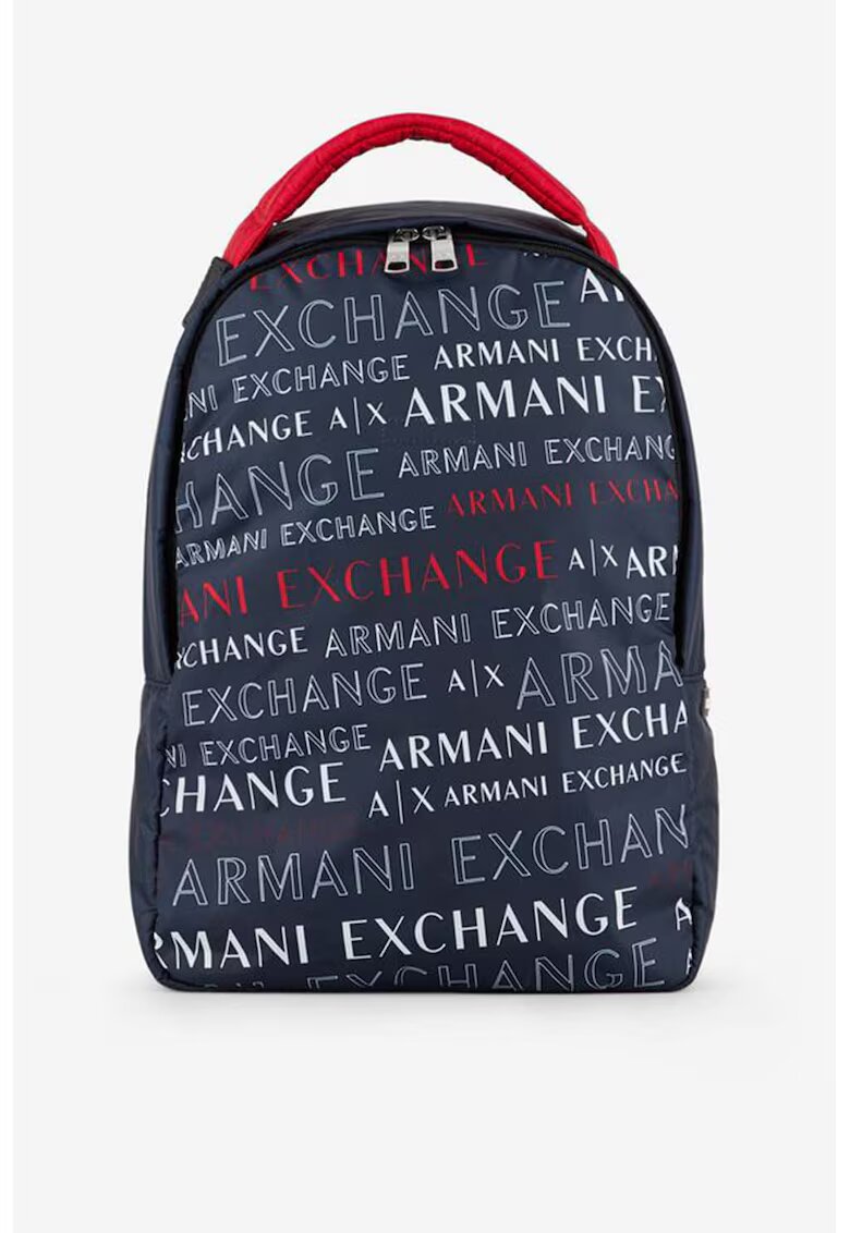 Armani Exchange Rucsac cu imprimeu logo - Rosu/Bleumarin