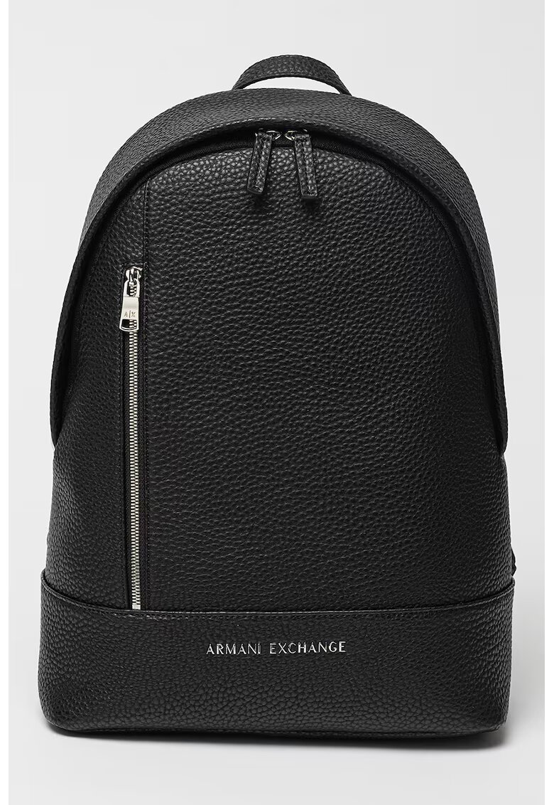 Armani Exchange Rucsac de piele ecologica cu logo discret - Negru