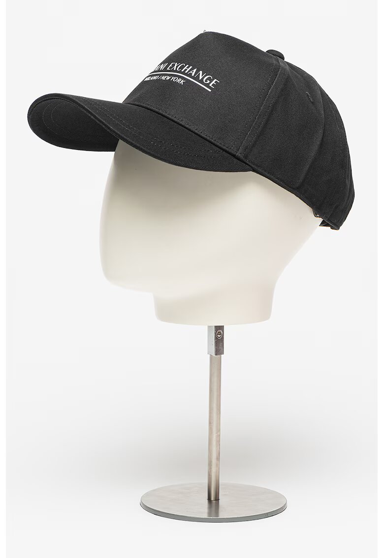 Armani Exchange Sapca din bumbac cu imprimeu logo - Negru