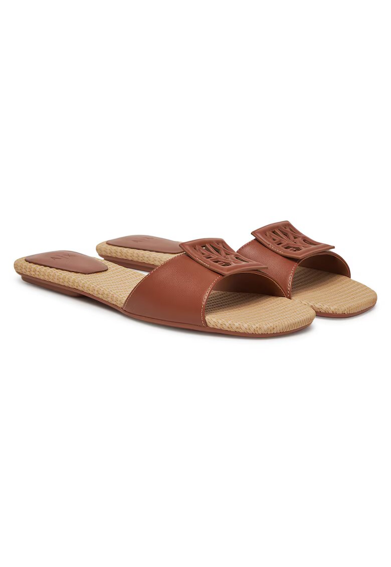 Armani Exchange Slapi dama - Camel Rose - piele ecologica -