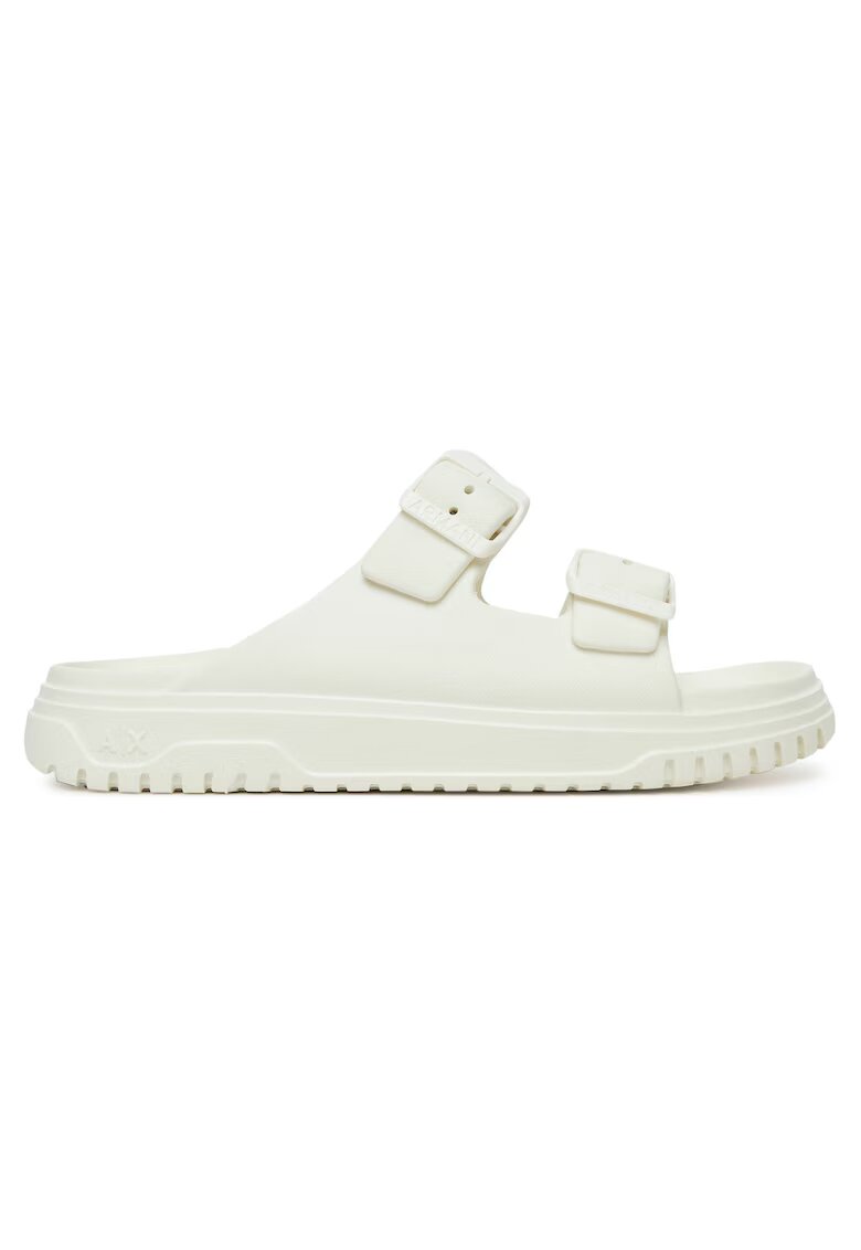Armani Exchange Slapi dama - Off White - piele ecologica