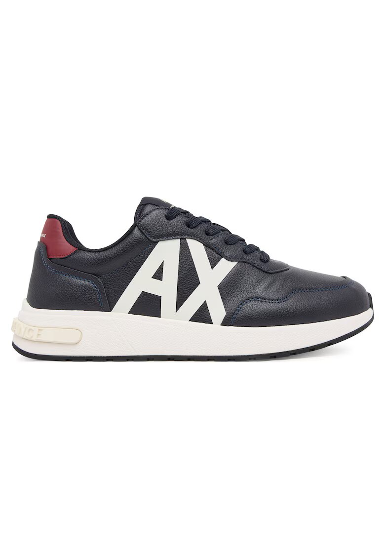 Armani Exchange Tenisi barbati bleumarin - piele ecologica