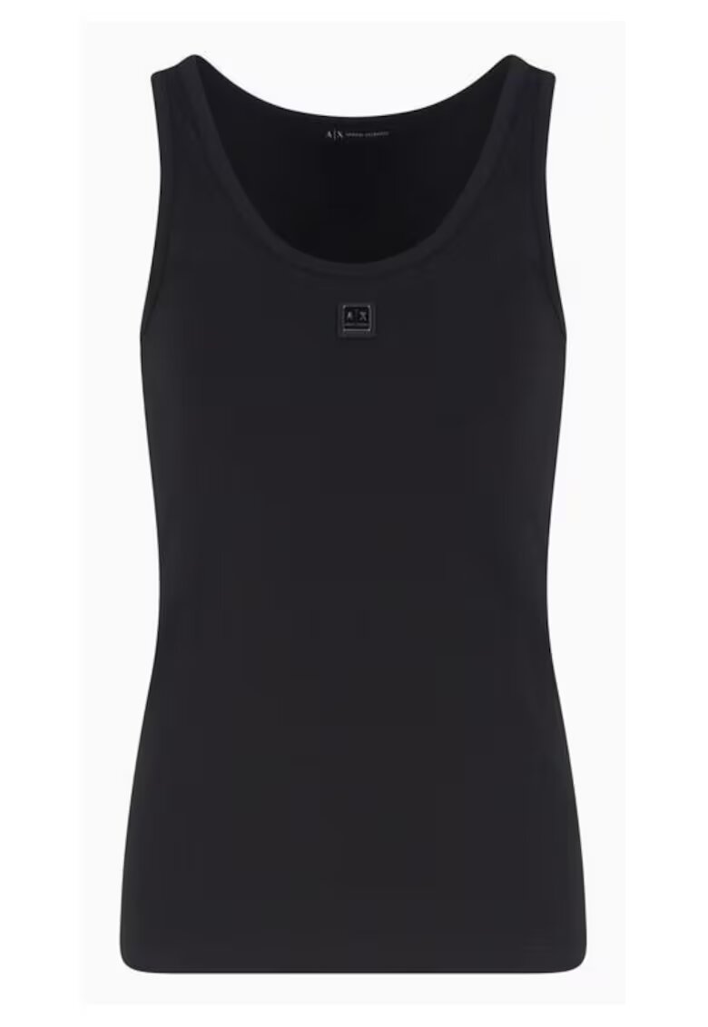 Armani Exchange Top din jerseu cu aplicatie logo discreta