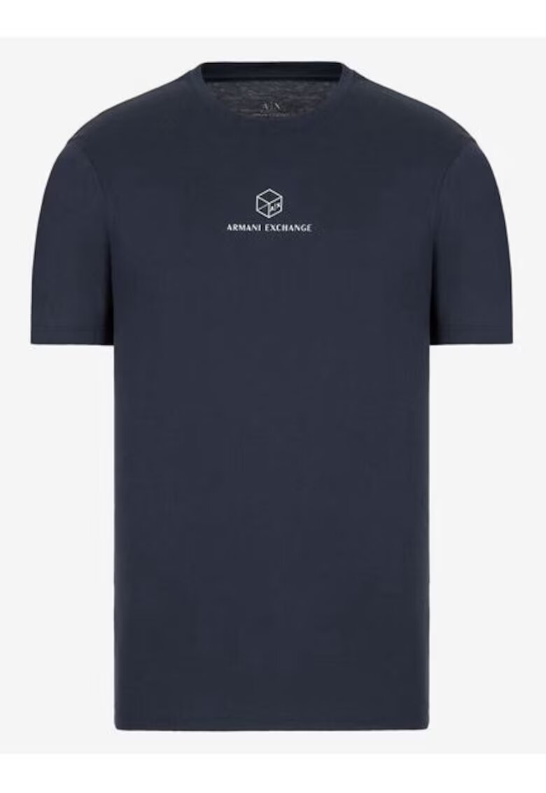 Armani Exchange Tricou casual din bumbac - Bleumarin