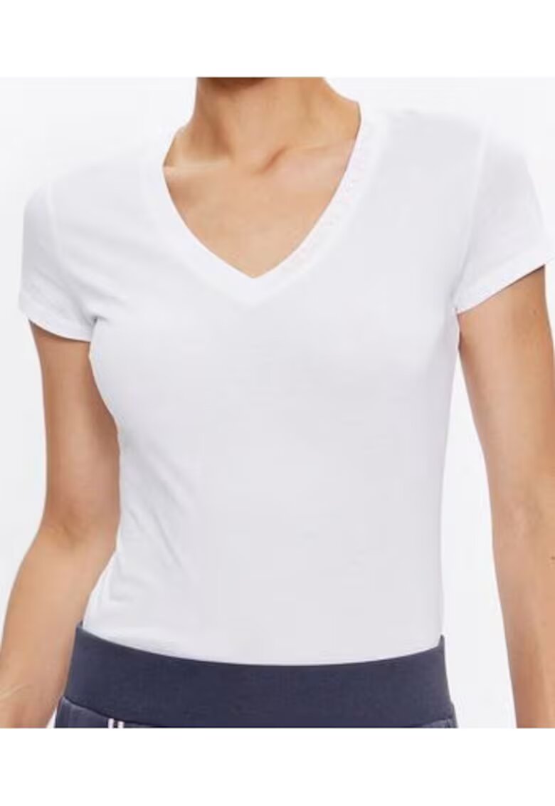 Armani Exchange Tricou cu decolteu in V -