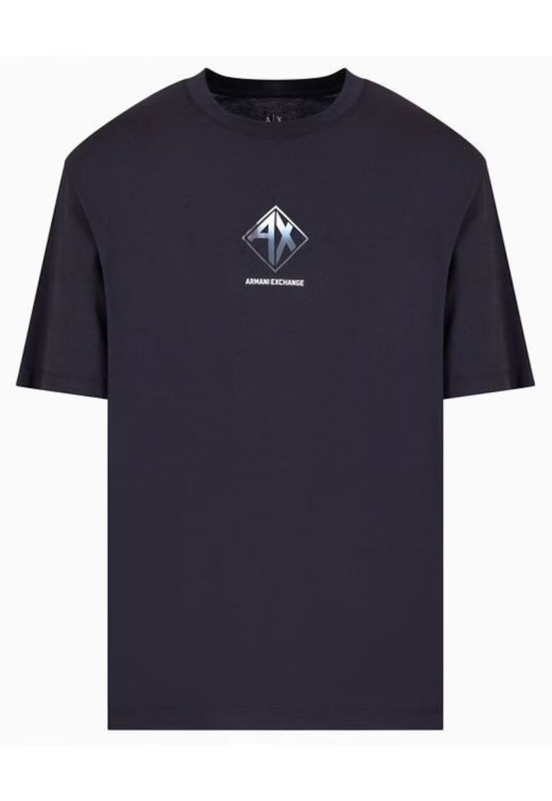 Armani Exchange Tricou cu logo si decolteu la baza gatului