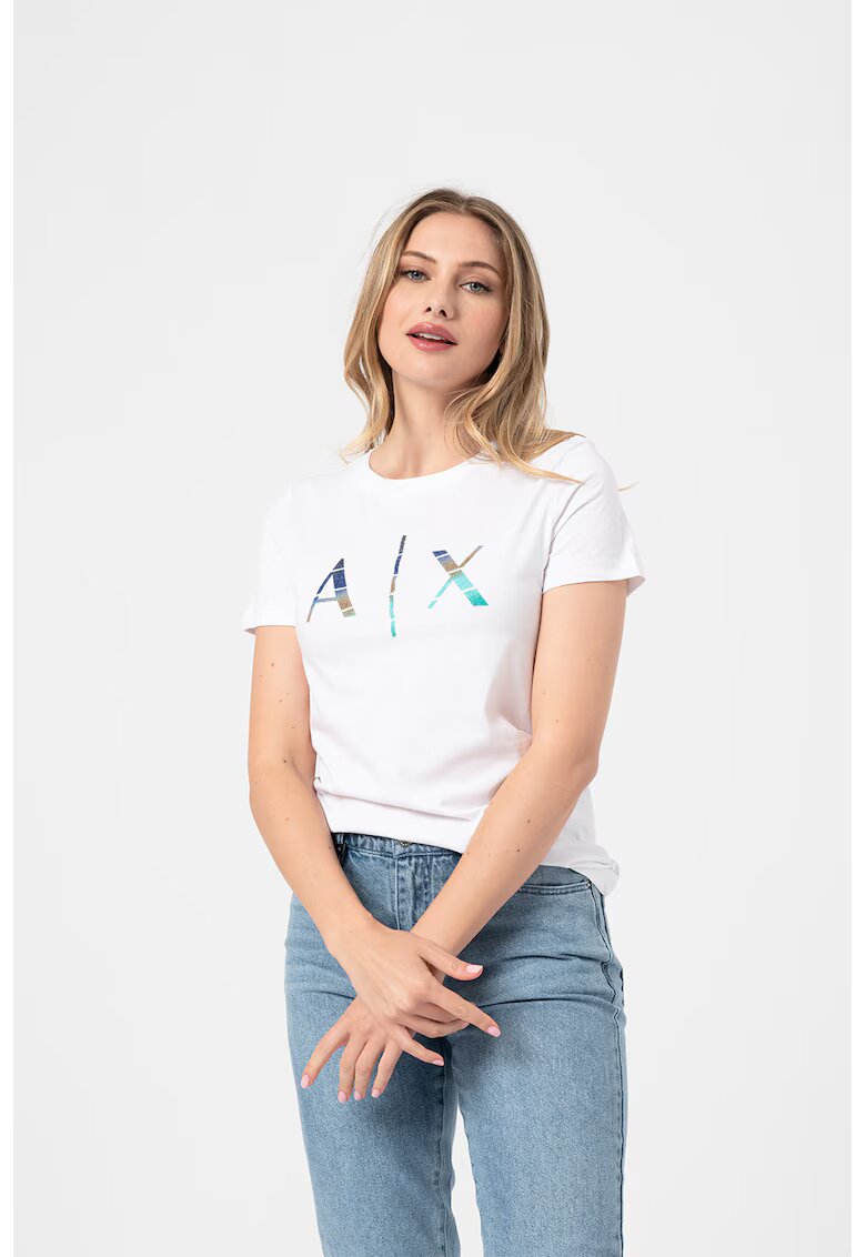 Armani Exchange Tricou din bumbac cu imprimeu logo