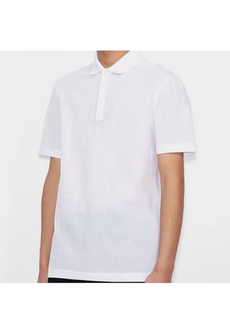 Armani Exchange Tricou polo confortabil - Alb