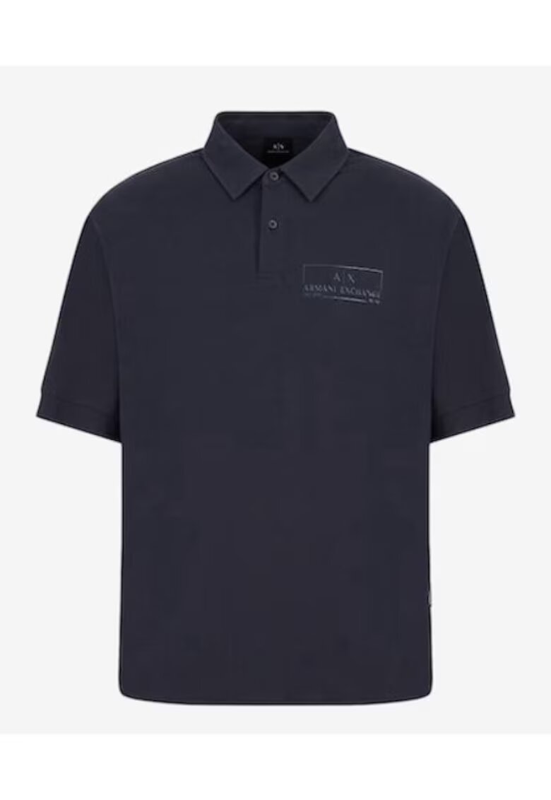 Armani Exchange Tricou polo cu detaliu logo -