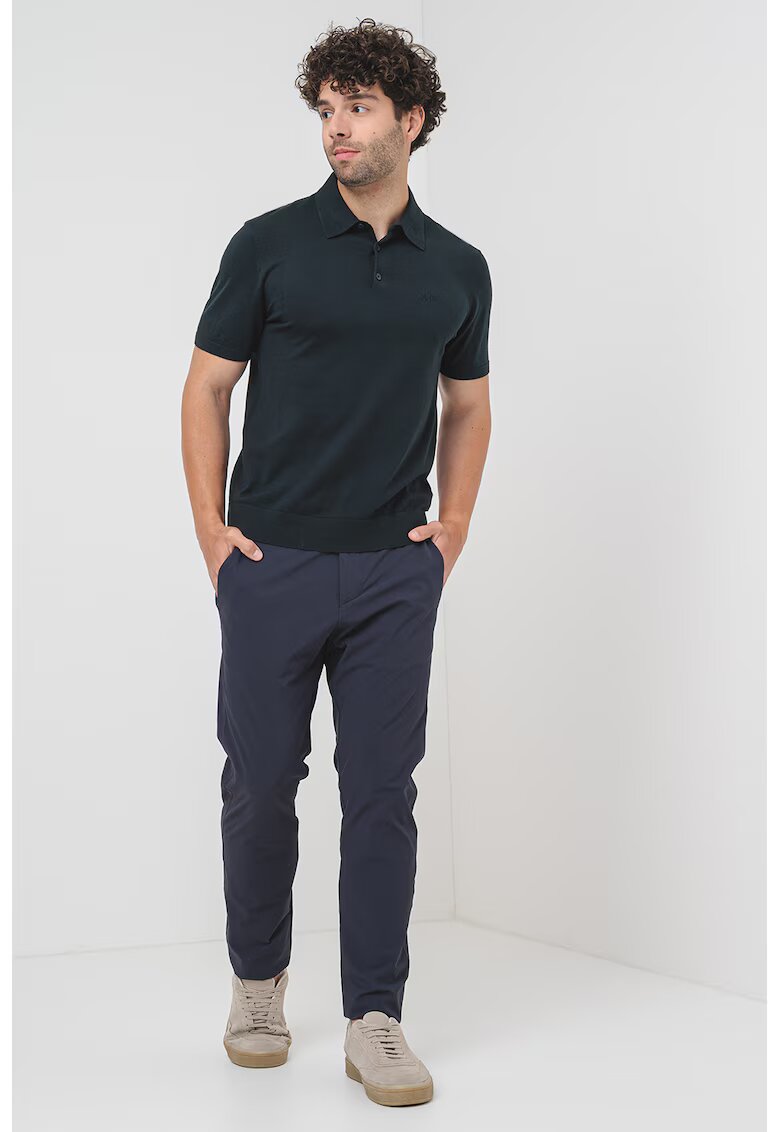 Armani Exchange Tricou polo cu model uni - Verde padure