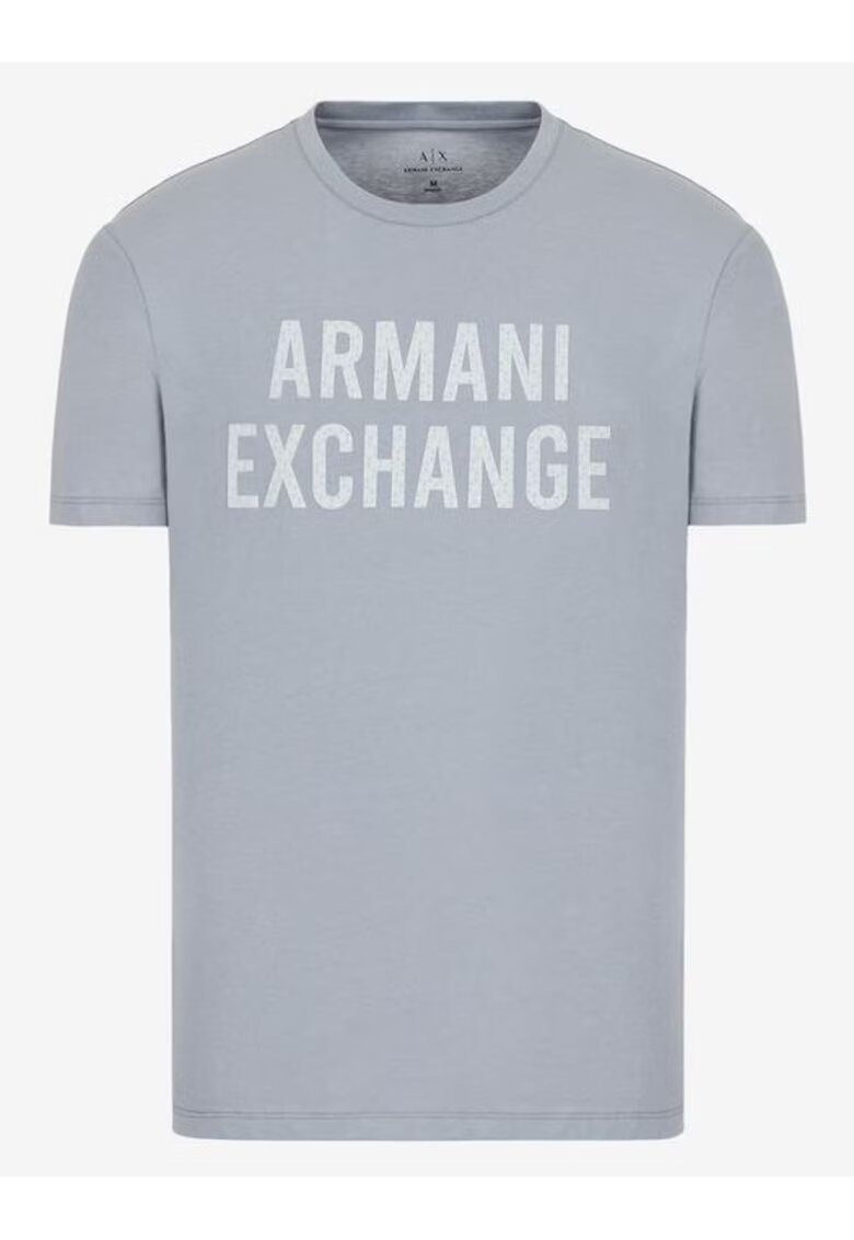 Armani Exchange Tricou regular fit cu imprimeu logo - Gri