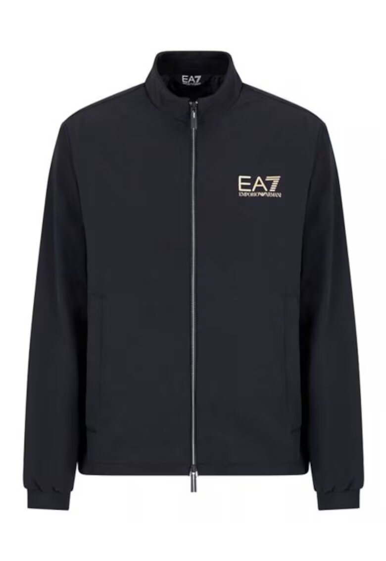 Armani Geaca neagra - 88% poliamida - 12% elastan - cu logo auriu - Negru