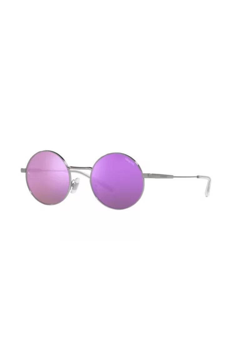 arnette Ochelari de soare rotunzi cu lentile oglinda Drophead - Argintiu