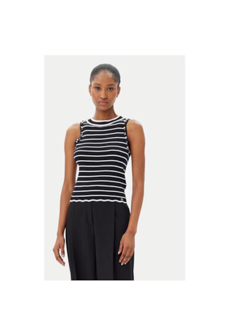 Artigli Top dama ACMA001916 - Viscoza/Nylon - Alb/Negru - Alb/Negru