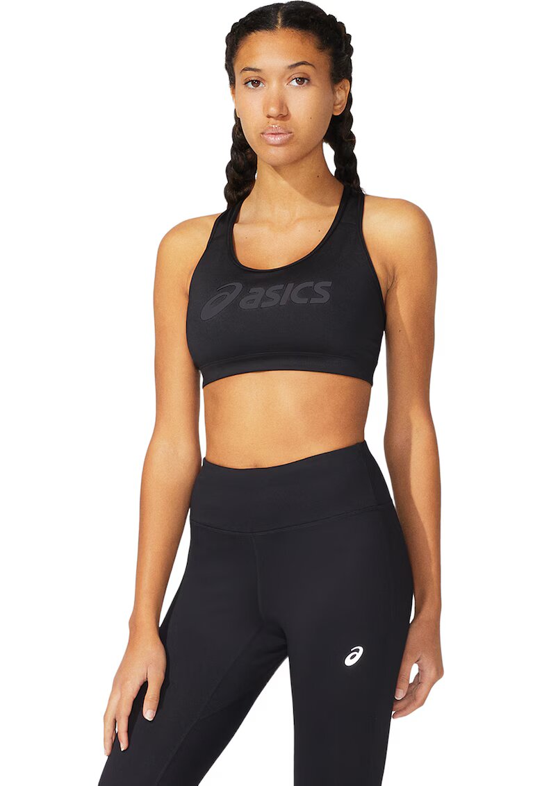 Asics Bustiera cu decupaj racerback si logo pentru alergare - Negru