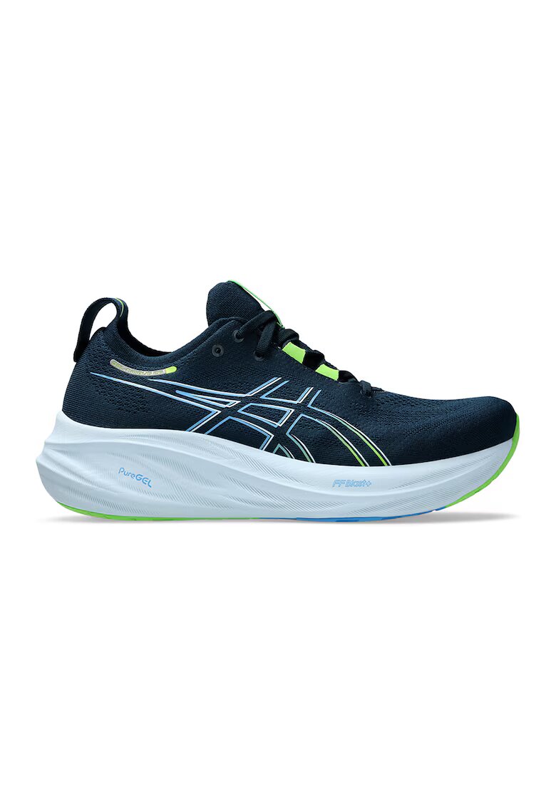 Asics Pantofi din plasa pentru alergare Gel-Nimbus 26 - Verde lime/Albastru