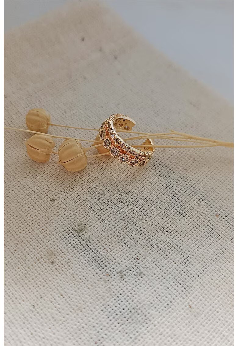 Atelier Miu Cercei cu cristale de ziconia - 1 piesa - Auriu