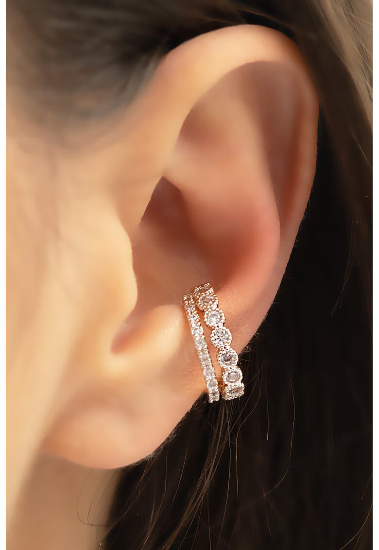 Atelier Miu Cercei cu tija si zirconia - Argintiu