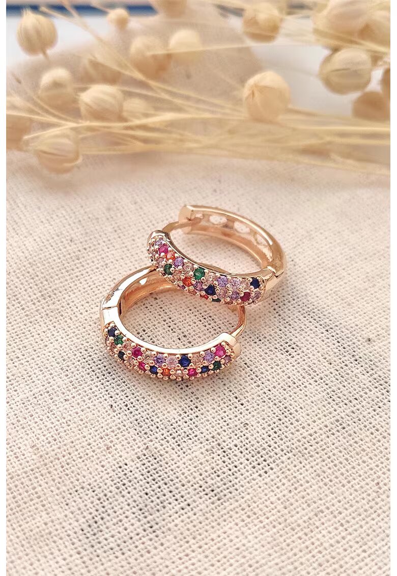 Atelier Miu Cercei cu zirconia - Auriu rose